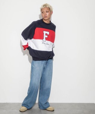 WEGO 【ユニセックス着用ITEM】別注FILAパネル切替プルオーバー レッドその他