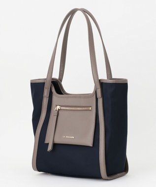 LA BAGAGERIE リサイクルレザー　フラップトート ネイビー