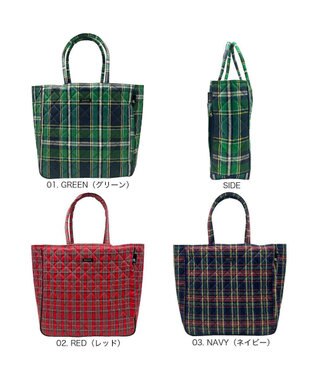 ROOTOTE 3619【自立・A4収納】EU.ミディアム.チェックキルト-C 01：グリーン
