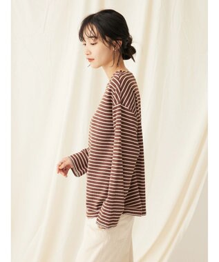 CRAFT STANDARD BOUTIQUE ボーダーワッフルプルオーバー Brown