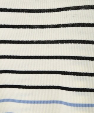 YECCA VECCA マルチボーダー柄ニット Ivory