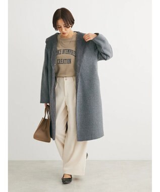 Green Parks コーデュロイワイドパンツ Ecru