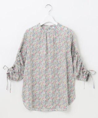 J.PRESS LADIES S 【洗える】 LIBERTY Honeydew/Kate&Mil スタンドカラー ブラウス ピンク系5