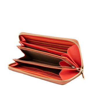 LANVIN en Bleu リュクサンブールカラー ラウンド長財布 ブラウン