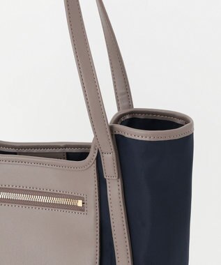 LA BAGAGERIE リサイクルレザー　フラップトート ネイビー