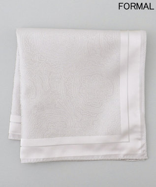  【WEAR BLACK】シルク100％ フォーマルチーフ_ペイズリー