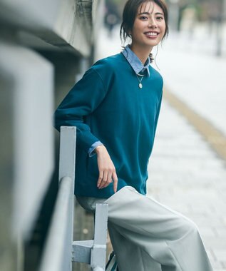 23区 【Oggi4月号掲載/洗える】23区DENIM ライトダンガリー クロップドシャツ ライトインディゴ