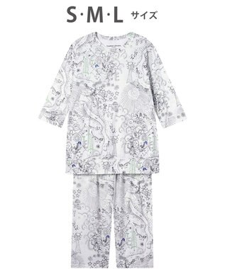 tsumori chisato SLEEP ツモリチサト パジャマ 綿100%(本体) 天竺素材 7分袖 長袖 8分丈 レディース UDT216 /ワコール アイボリー