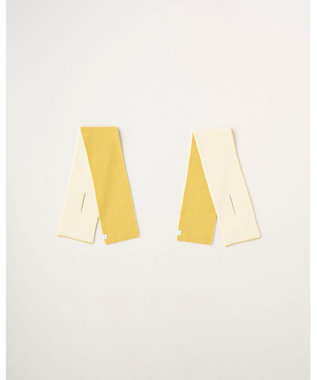 MOONBAT MACKINTOSH PHILOSOPHY(マッキントッシュ フィロソフィー）【ギフトBOX付】ウール100％ リバーシブル ニット マフラー ユニセックス 日本製 レモンイエロー