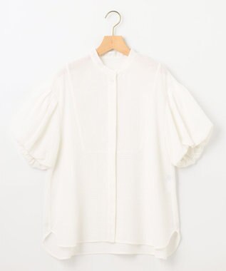 組曲 【WEB限定】ステッチストライプドビー ブラウス アイボリー系