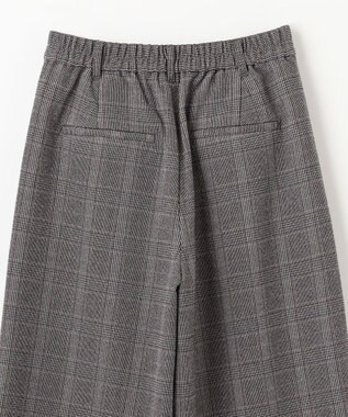 ANY 【洗濯機可/ウエストゴム】ウーリッシュ２タックワイドパンツ グレンチェック