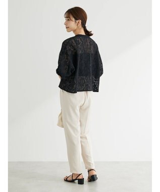 Green Parks ・ＥＬＥＮＣＡＲＥ　ＤＵＥ　バンドカラーレースシャツ Black