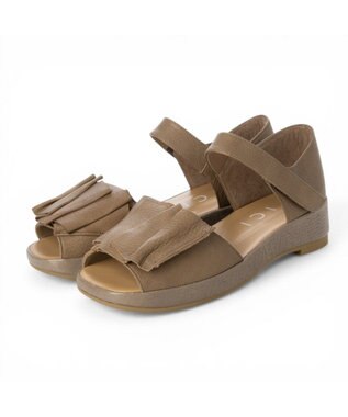 MODE ET JACOMO <D'ICI>フリルモチーフサンダル ベージュ