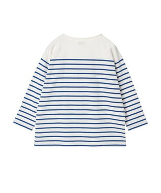 earth music&ecology Ｌｅｅ×ｅ．ｍ．ａ．ｅ　ＢＯＲＤＥＲ　Ｌ／Ｓ　ＴＥＥ Blue