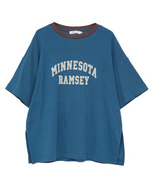 AMERICAN HOLIC ロゴ入りヴィンテージ半袖プルオーバー Blue