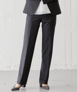 J.PRESS LADIES S BAHARIYE SOLID ストレート パンツ ブラック系
