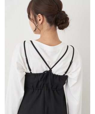 earth music&ecology ダブルストラップキャミワンピース Black