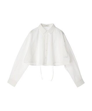 earth music&ecology ドロストヘムショートシャツ Off White