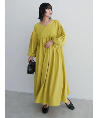 Green Parks armonia．２ｗａｙ袖ボリュームワンピース Yellow