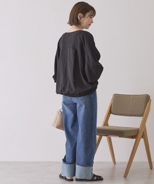 AMERICAN HOLIC Vネックドルマンブルゾン Black