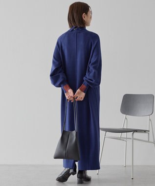 AMERICAN HOLIC バイパチモックネックニットワンピース Navy