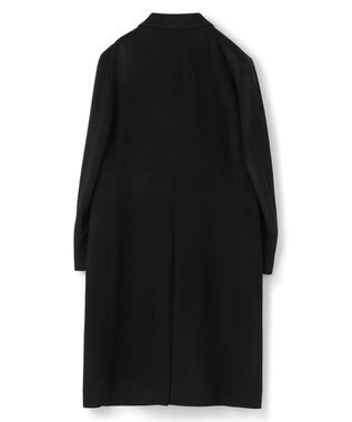 JOSEPH HOMME グロッシーウール 　チェスターコート　＜裏地：フォトコラージュプリント＞ ブラック系