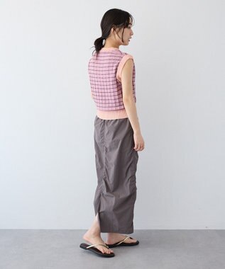 CRAFT STANDARD BOUTIQUE リンクスチェックニットベスト Purple