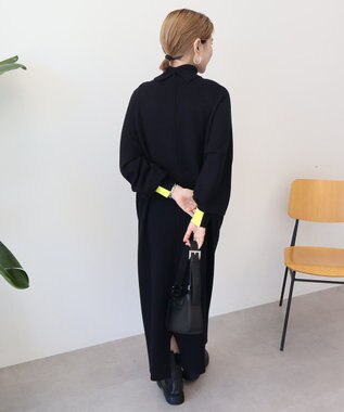AMERICAN HOLIC バイパチモックネックニットワンピース Black
