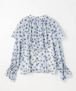 GRACE CONTINENTAL スモールフラワーケープトップ キナリ