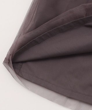 ANY KIDS チュール付き ジャンパースカート チャコール