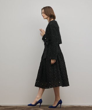 GRACE CONTINENTAL フェザーショートボレロ ブラック