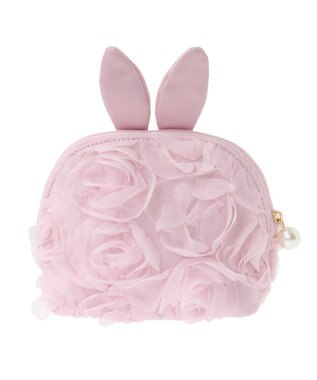 Maison de FLEUR チュールローズラウンドポーチ Pink