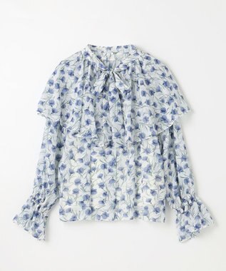 GRACE CONTINENTAL スモールフラワーケープトップ キナリ