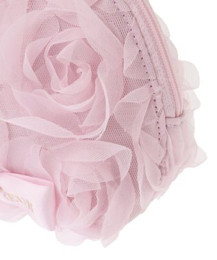 Maison de FLEUR チュールローズラウンドポーチ Pink