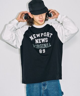 WEGO 【ユニセックス着用ITEM】ラグラングラフィックBIGロンT ブラックその他