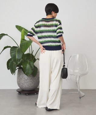 AMERICAN HOLIC マルチボーダー配色ニット Navy