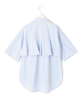 ICB 【WEB限定カラーあり・洗える】ラッフルデザインシャツ サックスブルーストライプ系［WEB限定］