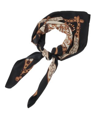 Green Parks ・ベルトタッセルスカーフ　９０×９０ Black