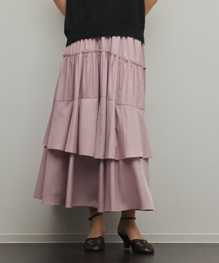 GRACE CONTINENTAL ロングティアードスカート ピンク