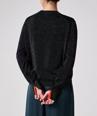 Paul Smith ソフト クロップド ラメ ニット ブラック