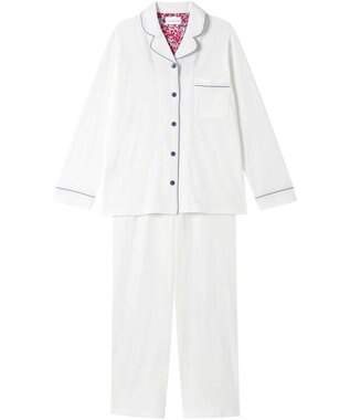 une nana cool 【綿100％】フライスパジャマ　ＭＡＤＥ　ＷＩＴＨ　ＬＩＢＥＲＴＹ　ＦＡＢＲＩＣ WH