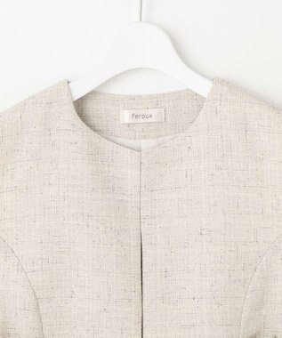 Feroux ペプラム タックジレ ベージュ系