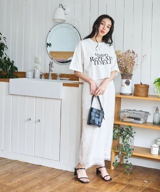 WEGO 【新色追加/手洗い可】グラフィックショートT オフホワイト