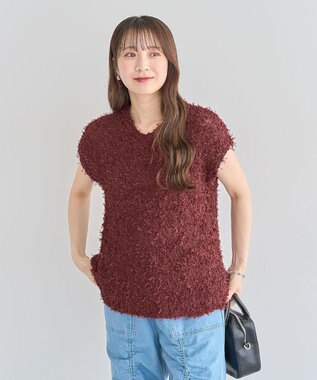 Green Parks ・ｓｗｉｎｇ　ｂｙ　チュールヤーンワイドプルオーバー Bordeaux