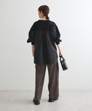 Green Parks ミニケーブルドッキングニットチュニック Black