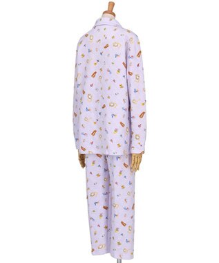 tsumori chisato SLEEP ツモリチサト パジャマ キルトニット素材(本体) あったか 長袖 長ズボン レディース UDW404 /ワコール パープル