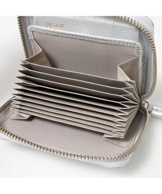 UNBILLION ペルケ perche / カラーコンビジャバラ・カードウォレット シルバー