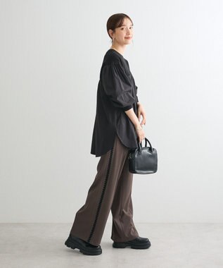 Green Parks ミニケーブルドッキングニットチュニック Black