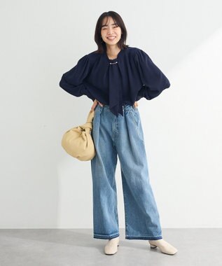 Green Parks ２ｗａｙボウタイブラウス Dark Navy