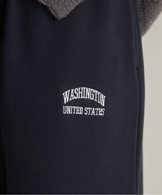 WEGO 【ANGIE VINTAGE】ワンポイント刺繍 裏毛 スウェットパンツ ブラック